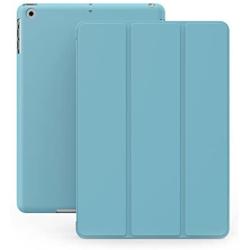 iPad Mini 1 2 & 3 Case - DUAL Blue Cover with Rubberized back and Smart Feature for Apple iPad Mini 1st 2nd & 3rd
