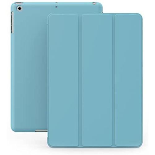 iPad Mini 1 2 & 3 Case - DUAL Blue Cover with Rubberized back and Smart Feature for Apple iPad Mini 1st 2nd & 3rd