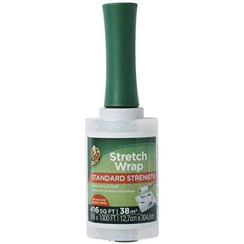 Duck Brand Stretch Wrap Roll, Clear, 5 inches by 1000 feet, 1 pack, 285849