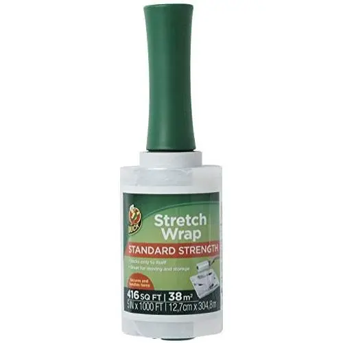 Duck Brand Stretch Wrap Roll, Clear, 5 inches by 1000 feet, 1 pack, 285849