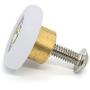 Dia 19mm Stainless Steel Shower Door Wheels Rollers Runners, White, 19mm x 5mm (4pcs)