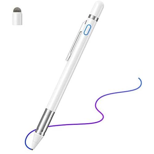 Active Stylus Pen Compatible with iOS&Android Touch Screens, 2 in 1 Fine Point Digital Pen, Rechargeable iPad Pencil Compatible with iPhone/Android Phone/iPad/ipad Air/iPad Pro/Samsung Tablets/etc.