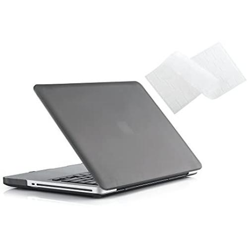 RUBAN Case Compatible with MacBook Pro 15 inch 2011 2010 2009 Release A1286, Plastic Hard Case Shell and Keyboard Cover for Older Version MacBook Pro 15 Inch with CD-ROM - Grey