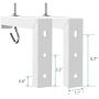 Universal Projector Screen L-Bracket Wall Hanging Mount 6 inch Adjustable Extension with Hook Manual, Spectrum and Perfect Screen Placement up to 66 lbs, 30 kg (PSM001), White