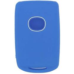 LemSa 2pcs Rubber Key Case Fob Cover Glove Skin Jacket Keyless Entry Protector Bag Compatible with Mazda 3 CX-30 CX-5 Mazda 6 2019 2020 WAZSKE11D01, Black+Blue