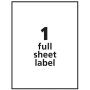 Avery Shipping Address Labels, Inkjet Printers, 100 Labels, Full Sheet Labels, Permanent Adhesive, TrueBlock (8465), White