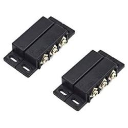 2X Magnetic Reed Switch Normally Open Closed NC NO Door Alarm Window Security/Magnetic Door Switch/Magnetic Contact Switch/Reed Switch,to DC 5V 12V 24V Light (Black)
