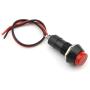 Round Red Cap On Off Switch 12V 250V 3A, 10PCs Mini Self Locking SPST Tactile On Off Push Button Switch with Lead DIY Electronics Accessories