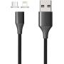 NetDot Gen10 Nylon Braided Magnetic Charging Cable Fast Charging and Data Transfer for USB C Smartphones and I-Product (5Ft/ 3 Pack, Black) (VC_10IOSTC1.5mblack3)