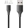 NetDot Gen10 Nylon Braided Magnetic Charging Cable Fast Charging and Data Transfer for USB C Smartphones and I-Product (5Ft/ 3 Pack, Black) (VC_10IOSTC1.5mblack3)