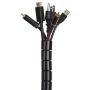 Alex Tech 10ft – 1 inch Cable Sleeve Easy Wrap Cable Management Sleeve Wire Wrap Cord Organizer for Computer TV Home Office - Black