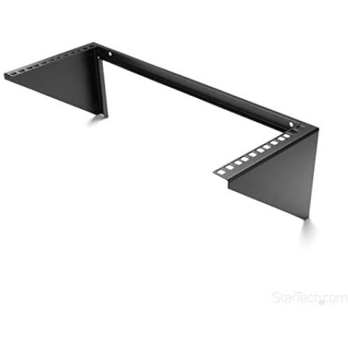 StarTech - RK419WALLV .com 4U Wall Mount Patch Panel Bracket - 19 inch Steel Vertical Mounting Rack for Network and Data Equipment (RK419WALLV) Black