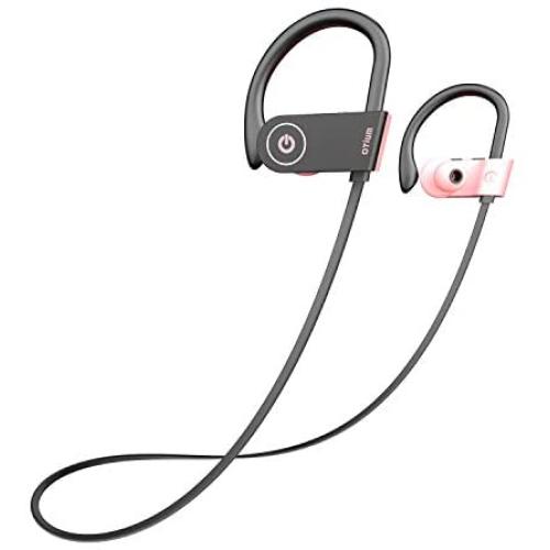 Pink Headphones, Otium Best Bluetooth Headphones Wireless Earbuds for Women Girls, Stereo Bass in-Ear IPX7 Waterproof Running Sports Earphones