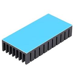 Awxlumv 2Pcs Small Heatsink 2 x 1x 0.4 inch/ 50 x 25 x 10 mm with Pre Thermal Conductive Tape Aluminum Heat Sink for Cooler PCB Device Cooling LED IC Chips CPU GPU VGA