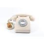 GPO 746 Push-Button 1970S-Style Retro landline Phone - Curly Cord Authentic Bell Ring - Ivory