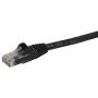 StarTech.com 25ft CAT6 Ethernet Cable - Black CAT 6 Gigabit Ethernet Wire -650MHz 100W PoE RJ45 UTP Network/Patch Cord Snagless w/Strain Relief Fluke Tested/Wiring is UL Certified/TIA (N6PATCH25BK)