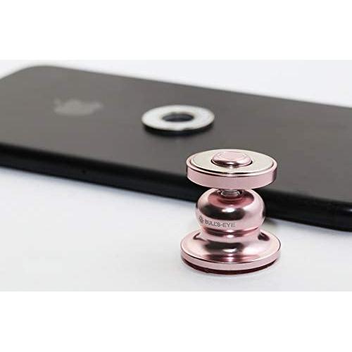 Bulls Eye Magnetic Cradle-Less Hinge Technology Worlds Smallest Ball Head Type car Mobile Holder Rosegold (Product of South Korea)