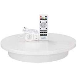 ComXim Professional 360 Degree Photography Turntable for Product Photography, 15.8in(40cm) Diameter,Automatic Remote Control Angle,Speed,Direction, Various Rotation Mode (White)