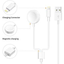 Watch Charger, 2 in 1 Portable Wireless Watch Phone Charger Charging Cable