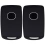 Lcyam Remote Key Fob Covers Durable Silicone Case Fits for 3 4 Button Keys on Side 2019 2020 Mazda 3 CX-30 CX-5 CX-9 Mazda 6 (Black Black)