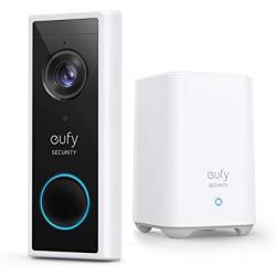 eufy Security, Video Doorbell (Battery-Powered) Kit, 2K Resolution, 180-Day Battery Life, Encrypted Local Storage, No Monthly Fees, HomeBase with High-Power Wi-Fi and Built-in Storage