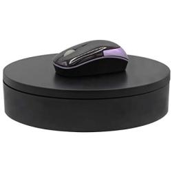 ComXim 360 Degree Black Photography Turntable for Product Shooting, 44LB Capacity, 7.87in Diameter, Knob Control Speed, Jewelry,Watch,Shampoo,Shoes,Bag Shooting and dispaly