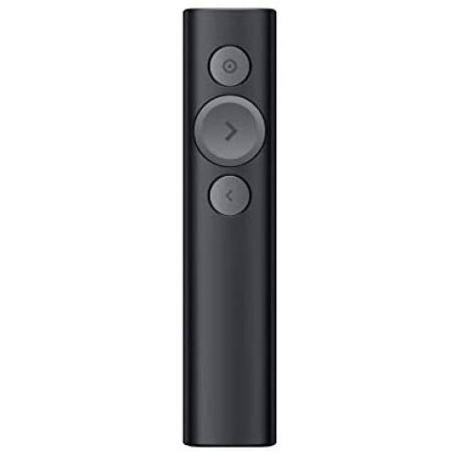 Logitech Spotlight Presentation Remote - Advanced Digital Highlighting with Bluetooth, Universal Presenter Clicker, 30M Range and Quick Charging – Black
