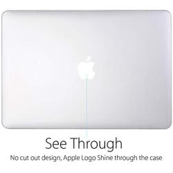 UESWILL 2 in 1 Smooth Matte Hard Case with Keyboard Cover Compatible with MacBook Pro 13 inch with Retina Display (No CD ROM) (Model A1502/A1425, Early 2015/2014/2013/Late 2012), Clear