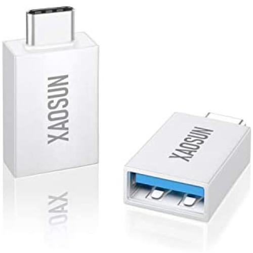 [10Gbps] USB-C to USB-A Adapter (2 Pack), XAOSUN 3.1 USB C to USB Adapter, Support Superfast Data Sync(OTG) & Fast Charging, Fit for MacBook Pro 2020/2019, MacBook Air, Galaxy Note, Nintendo Switch
