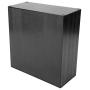 Aluminum Electronics Minibox, Lightweight Electronic Enclosure Box Brushed Black Oxide Split Type Aluminum Cooling Case Enclosure Electronic Box for Amplifier GPS(200mm)