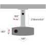 AMER Projector Mount - Universal Ceiling Bracket LCD DLP Tilt 360° Swivel 30lbs (White)
