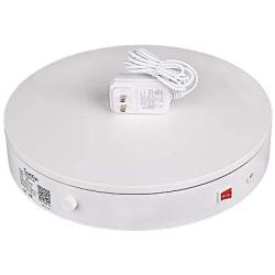 ComXim Professional 360 Degree Photography Turntable for Product Photography, 15.8in(40cm) Diameter,Manual Rotation or Plug-in Rotation,Adjustable Speed and Direction, to dispaly Products (White)
