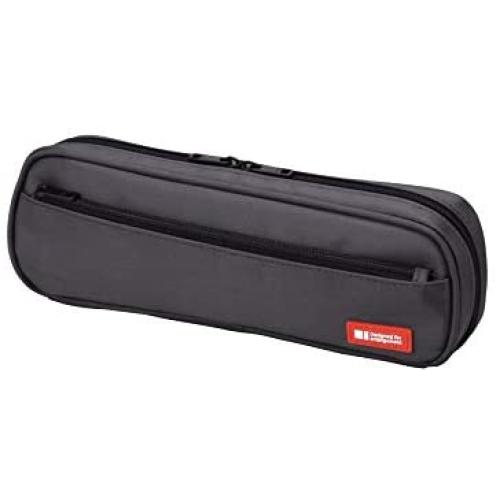 LIHIT LAB Pen Case, 9.4 x 1.8 x 3 inches, Black (A7552-24)