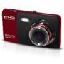 Minolta MNCD42 Full HD 1080P Wide Angle Car Dashboard Camera with G-Sensor, HDR, Loop Recording & 4'' LCD Screen, Red
