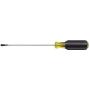 Klein Tools 601-10 Flat Head Screwdriver, 3/16-Inch Cabinet Tip with 10-Inch Round Shank