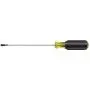 Klein Tools 601-10 Flat Head Screwdriver, 3/16-Inch Cabinet Tip with 10-Inch Round Shank