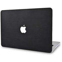 LuvCase Laptop Case for MacBook Pro 13'' (2021/20/19/18/17/16 Release) with/Without Touch Bar A2338 M1/A2251/A2289/A2159/A1989/A1706/A1708 Leather Hard Shell Cover (Black Saffiano Leather)