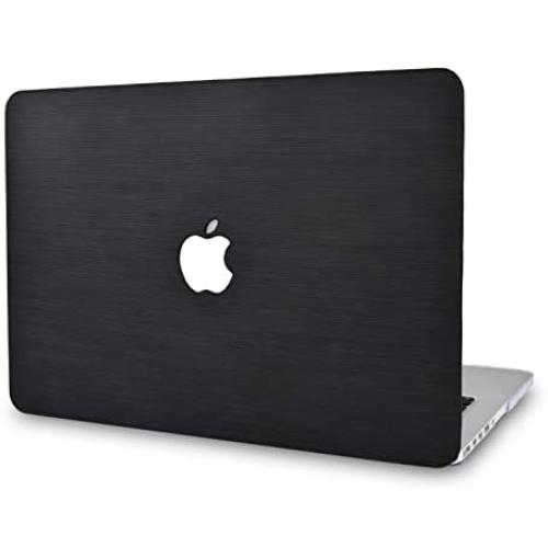 LuvCase Laptop Case for MacBook Pro 13'' (2021/20/19/18/17/16 Release) with/Without Touch Bar A2338 M1/A2251/A2289/A2159/A1989/A1706/A1708 Leather Hard Shell Cover (Black Saffiano Leather)