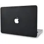 LuvCase Laptop Case for MacBook Pro 13'' (2021/20/19/18/17/16 Release) with/Without Touch Bar A2338 M1/A2251/A2289/A2159/A1989/A1706/A1708 Leather Hard Shell Cover (Black Saffiano Leather)