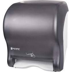 San Jamar T8400TBK Smart Essence Electronic Roll Towel Dispenser, 11.8w x 9.1d x 14.1''h, Black, Plastic