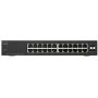 Cisco SG112-24 Desktop Switch with 24 Compact Gigabit Ethernet (GbE) Ports plus 2 Gigabit Ethernet combo mini-GBIC SFP, Limited Lifetime Protection (SG112-24-NA),Black