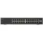 Cisco SG112-24 Desktop Switch with 24 Compact Gigabit Ethernet (GbE) Ports plus 2 Gigabit Ethernet combo mini-GBIC SFP, Limited Lifetime Protection (SG112-24-NA),Black