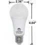 Leson 100 Watt Equivalent A19 LED Light Bulb Standard E26/E27 Base 13W Energy Saving, Daylight Cool White 6500k (6 Pack)