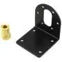 DGZZI Gear Reduction Motor Holder 1Set Black 37mm DC Geared Motor Mounting L Shaped Bracket with 6mm Hexagonal Coupling and Mounting Screws