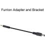 AMTIFO H26 Backup Camera Bracket Adapter with a Power Adapter Compatible with Furrion Pre-Wired RV or Trailer with a FRCBRKT-BL