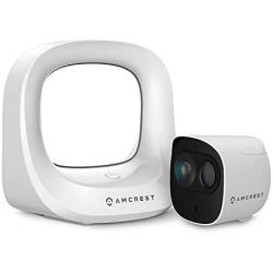 Amcrest 1080P Battery Home Security Camera System, Wireless Cameras for Home Security, Wire-Free Outdoor Security Camera System, Security Camera Outdoor Wireless WiFi, IP65, 2-Way Audio (AB2WFSET)