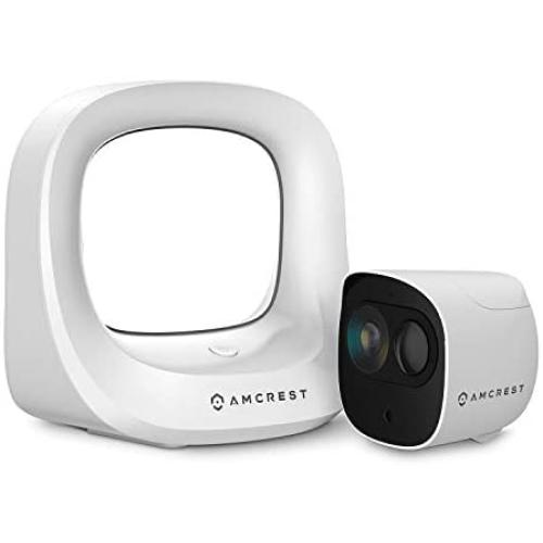 Amcrest 1080P Battery Home Security Camera System, Wireless Cameras for Home Security, Wire-Free Outdoor Security Camera System, Security Camera Outdoor Wireless WiFi, IP65, 2-Way Audio (AB2WFSET)