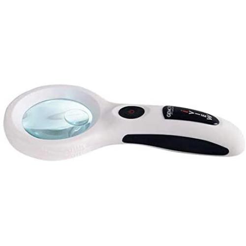 GemOro iView LED Magnifier with Built-In Light, White