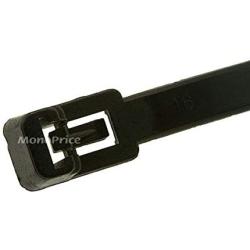 Monoprice 105799 10-Inch 50LBS Releasable Cable tie, 100-Piece/Pack, Black