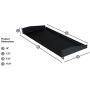 PENN ELCOM R1194 Rack Shelf Black Steel (1U, Shallow)